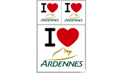Département Ardennes (08) - 3 autocollants "J'aime" - Sticker/autocollant